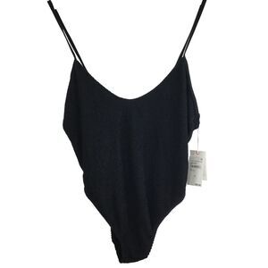 Good American Womens Always Fits One Piece Swimsuit Black Size 2XL/3XL NWT